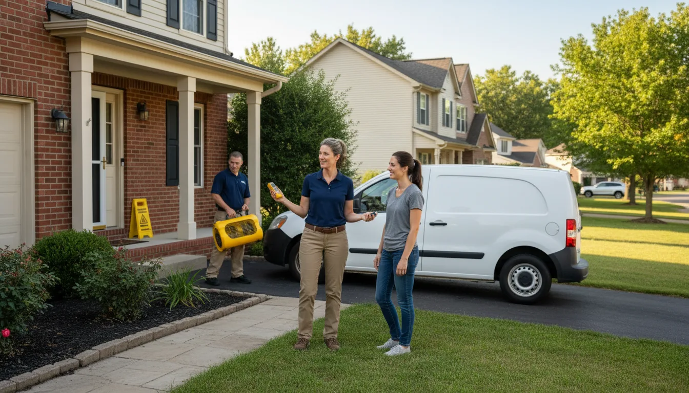 Residential water damage restoration in Chesterfield, IL